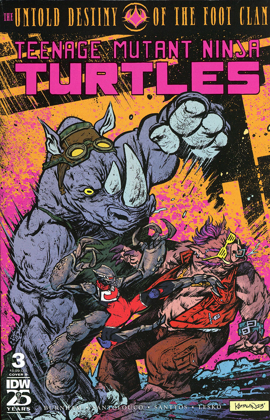 Teenage Mutant Ninja Turtles Untold Destiny Of The Foot Clan #3 Cover B Variant Kevin Anthony Catalan Cover