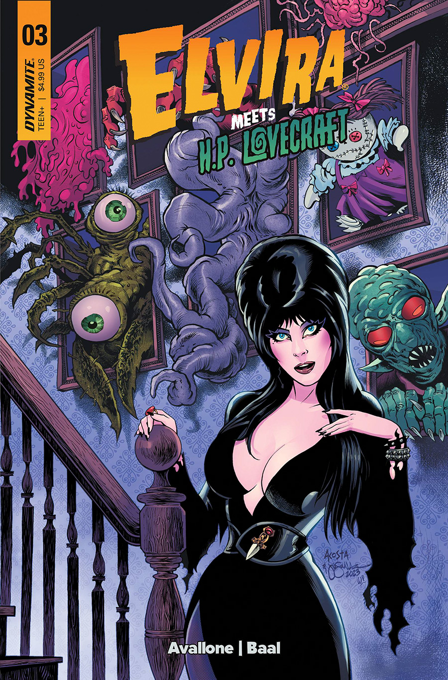 Elvira Meets HP Lovecraft #3 Cover A Regular Dave Acosta Cover