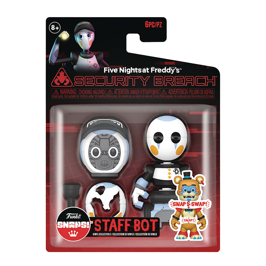 Five Nights At Freddys SNAPS Security Staff Bot Vinyl Figure