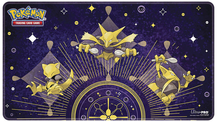 Pokemon Abra Evolutions Stitched Playmat White