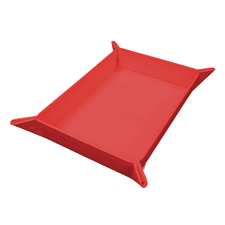 Vivid Magnetic Foldable Dice Tray - Red