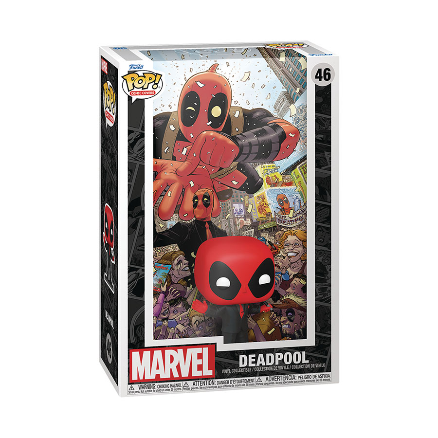 POP Comic Cover Marvel Deadpool (2015) #1 In Black Vinyl Figure