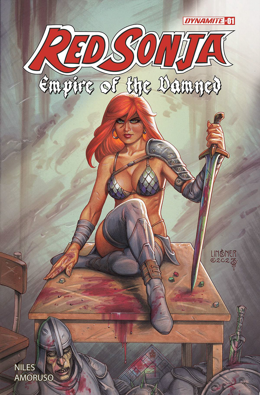 Red Sonja Empire Of The Damned #1 Cover J Incentive Joseph Michael Linsner Foil Cover