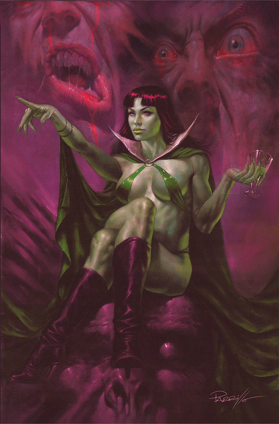 Vampirella Vol 8 #668 Cover H Incentive Lucio Parrillo Ultraviolet Virgin Cover