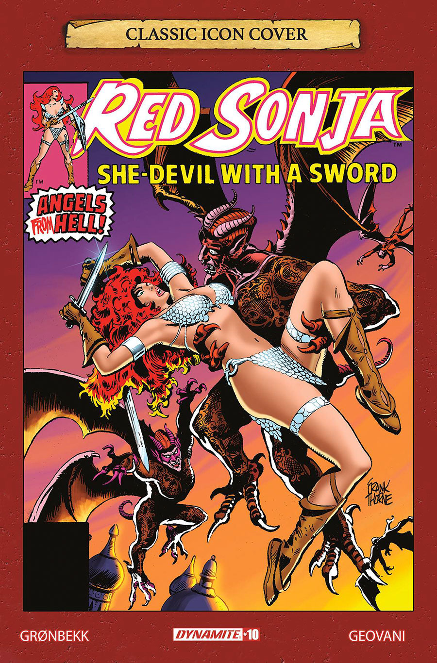 Red Sonja Vol 10 #10 Cover G Incentive Frank Thorne Icon Variant Cover