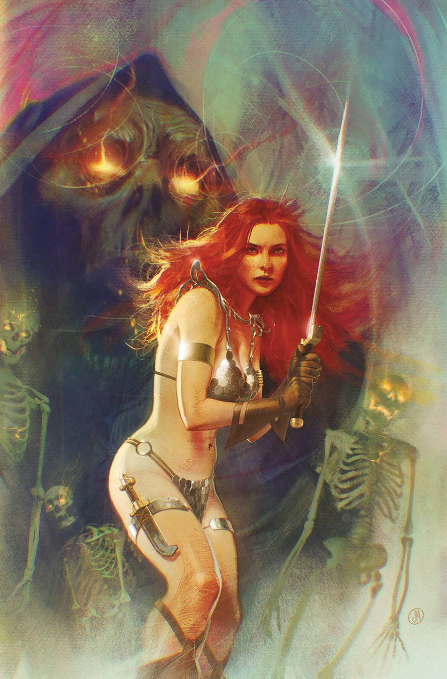 Red Sonja Empire Of The Damned #1 Cover F Variant Joshua Middleton Foil Virgin Cover