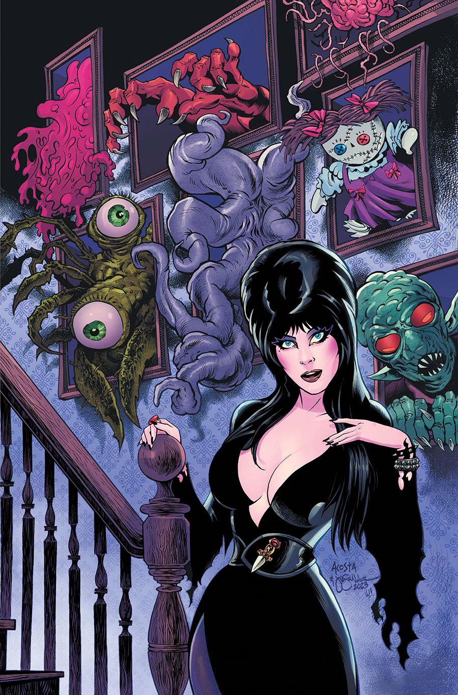 Elvira Meets HP Lovecraft #3 Cover E Limited Edition Dave Acosta Virgin Cover