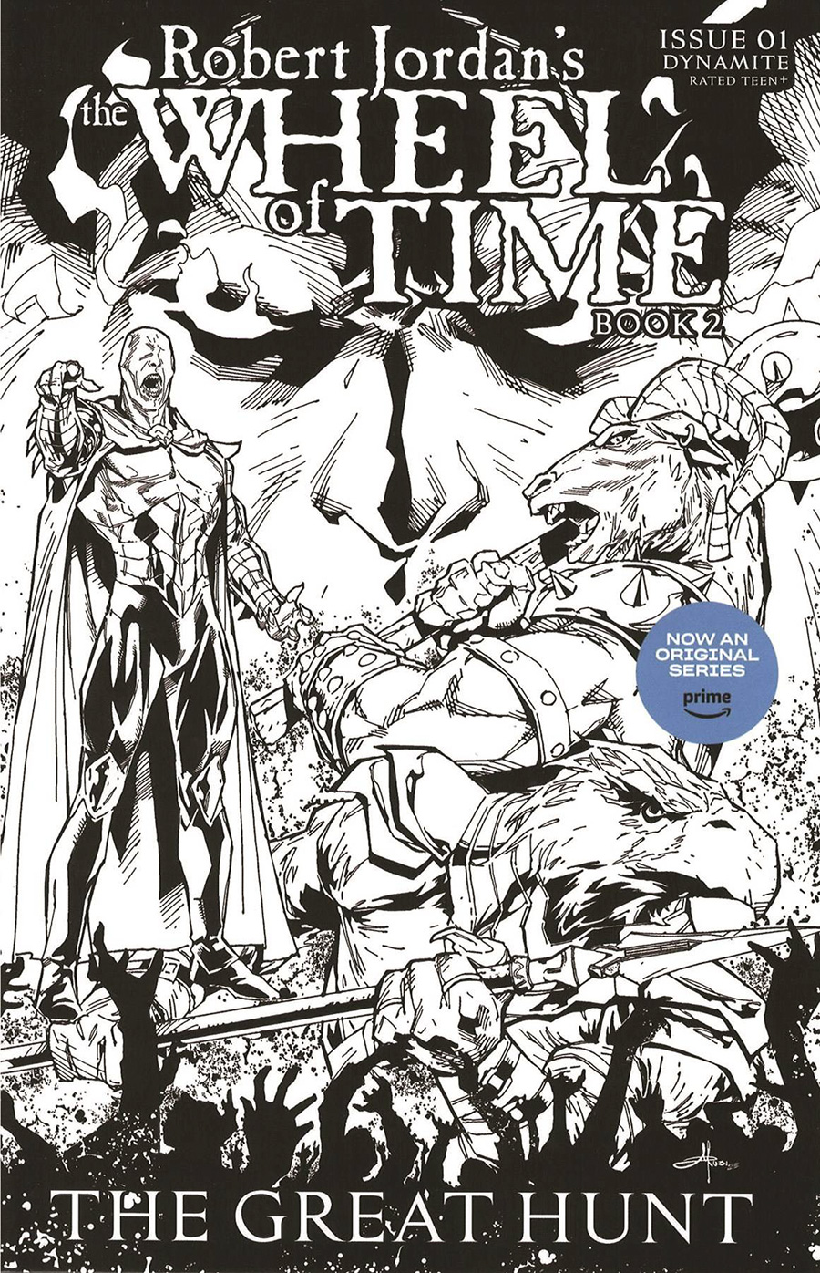 Robert Jordans Wheel Of Time Book 2 The Great Hunt #1 Cover H Dynamite Com Exclusive Mel Rubi Line Art Variant Cover
