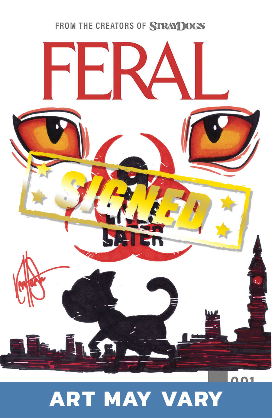 Feral #1 Cover L DF Signed & Remarked Homage Hand-Drawn Sketch Cover By Ken Haeser