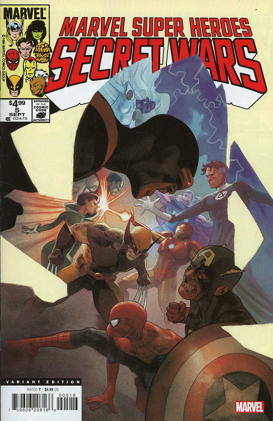 Marvel Super-Heroes Secret Wars #5 Cover E Facsimile Edition Incentive Francesco Mobili Variant Cover