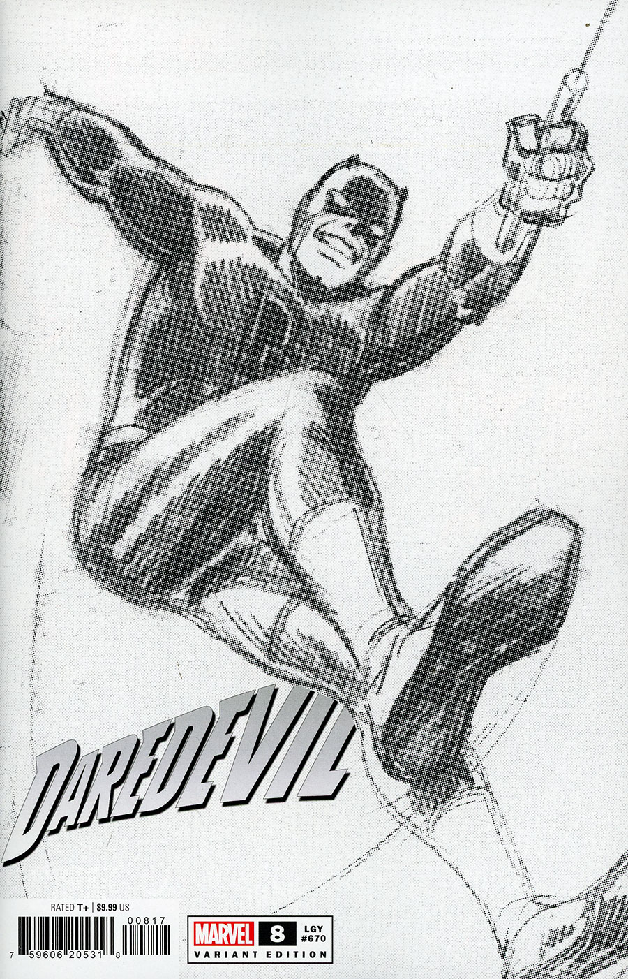 Daredevil Vol 8 #8 Cover F Incentive John Romita Sr Hidden Gem Variant Cover (Corrected Printing)
