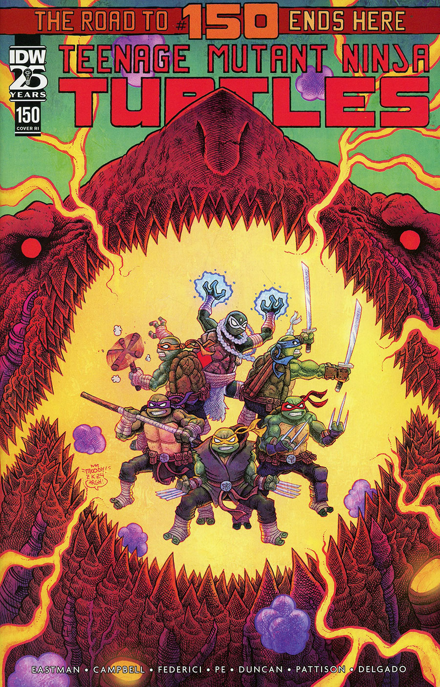 Teenage Mutant Ninja Turtles Vol 5 #150 Cover F Incentive Buster Moody Variant Cover