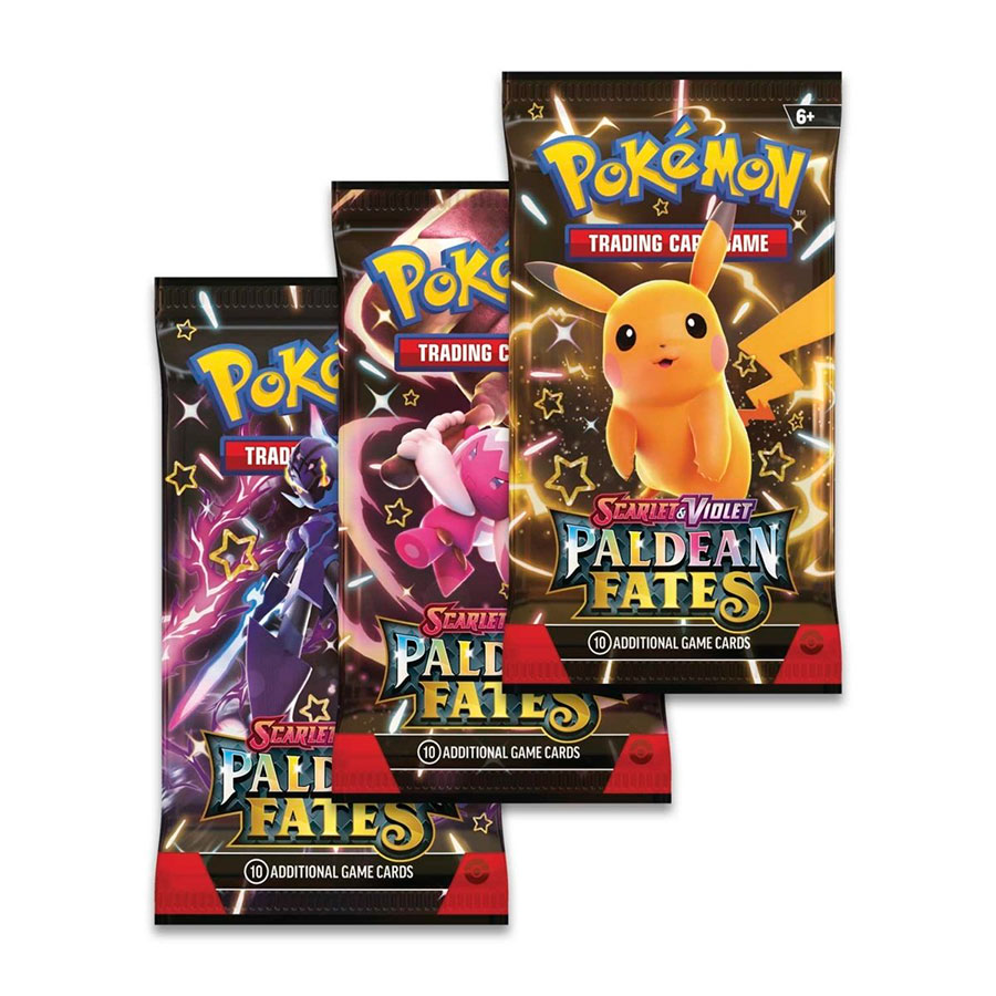 Pokemon Scarlet And Violet Paldean Fates Tech Sticker Collection Pack