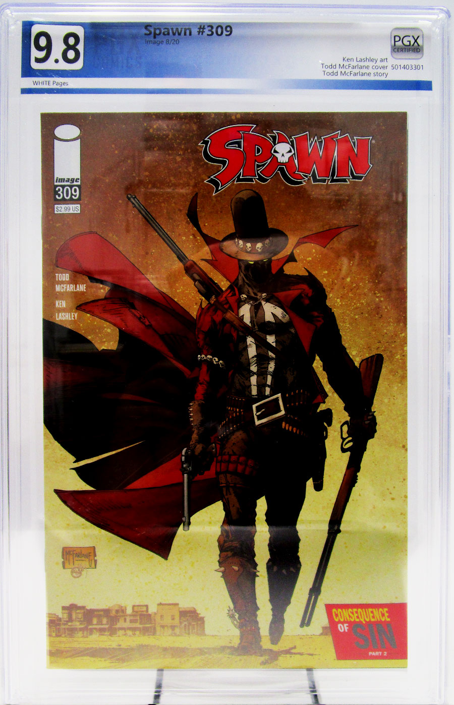 Spawn #309 Cover G Variant Todd McFarlane Cover PGX 9.8