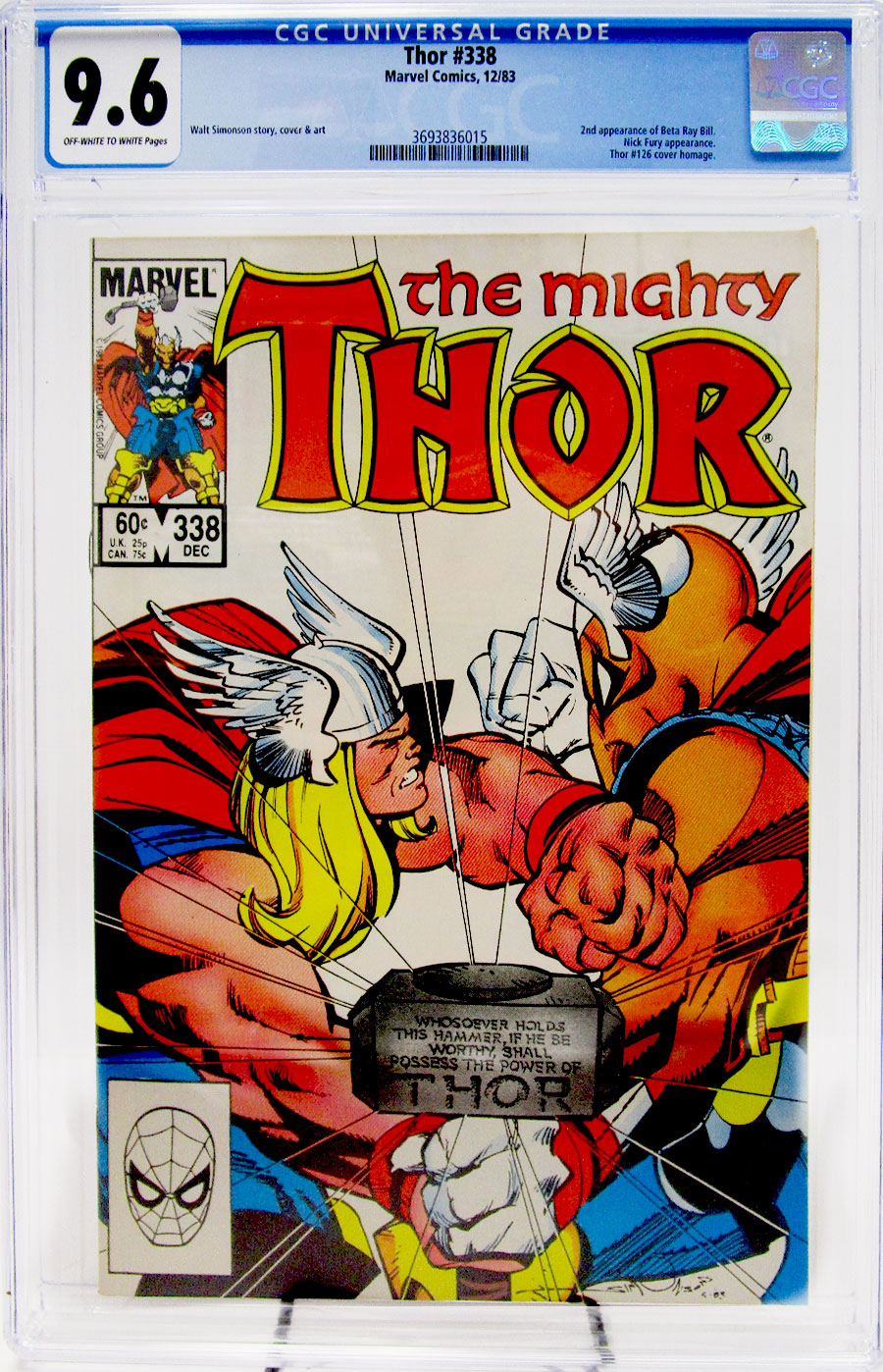 Thor Vol 1 #338 Cover C CGC 9.6