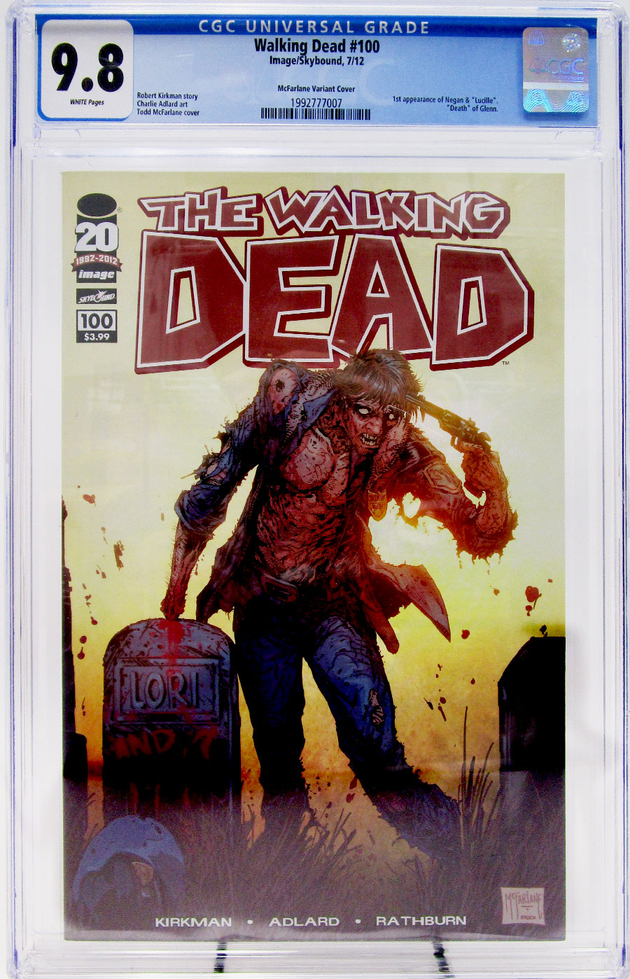Walking Dead #100 Cover Z-N Todd McFarlane Cover CGC 9.8
