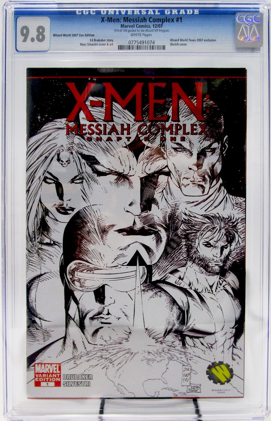 X-Men Messiah CompleX (One Shot) #1 Cover H WWTX Marc Silvestri Variant Sketch Cover CGC 9.8 (X-Men Messiah CompleX Part 1)