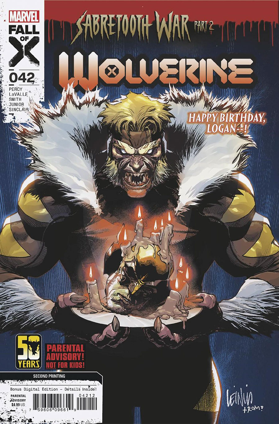 Wolverine Vol 7 #42 Cover F 2nd Ptg Leinil Francis Yu Variant Cover