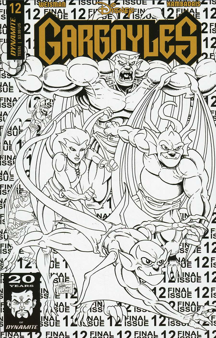 Gargoyles Vol 3 #12 Cover Q Incentive Ken Haeser Line Art Cover