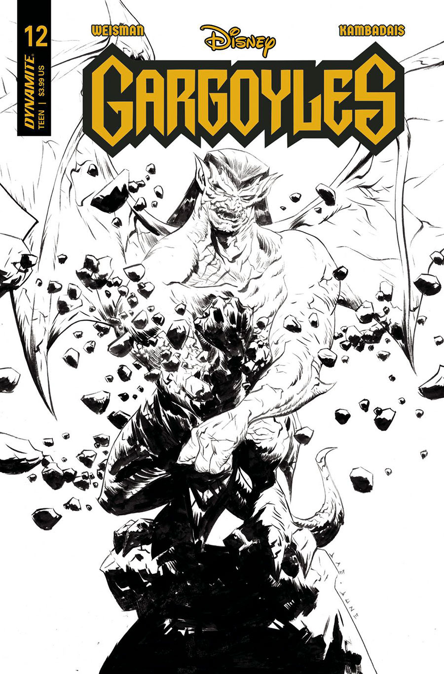 Gargoyles Vol 3 #12 Cover R Incentive Jae Lee Line Art Cover