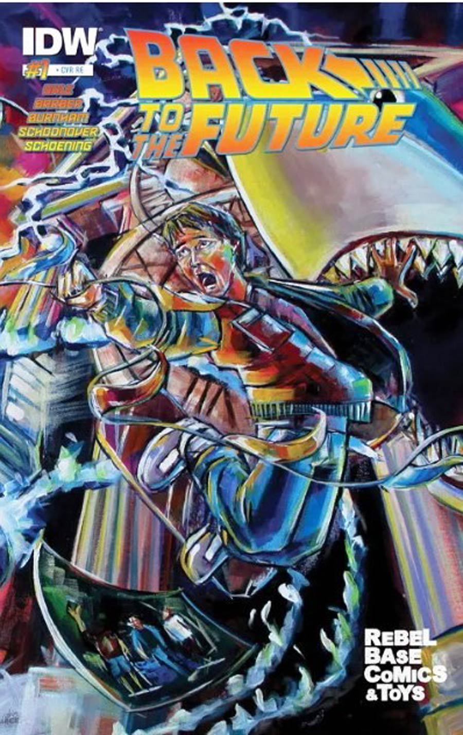 Back To The Future Vol 2 #1 Cover O Rebel Base Comics & Toys Variant Cover