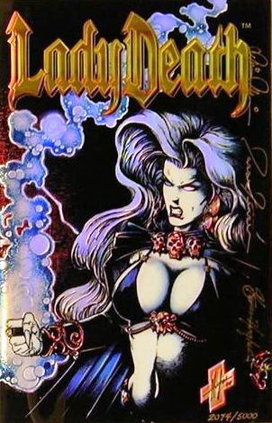 Lady Death II Between Heaven & Hell #1 Cover D Chromium Cover Signed By Steven Hughes