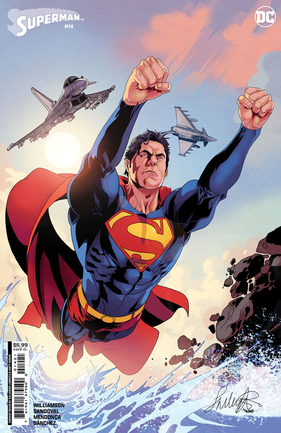 Superman Vol 7 #14 Cover B Variant Salvador Larroca Card Stock Cover (House Of Brainiac Part 4)