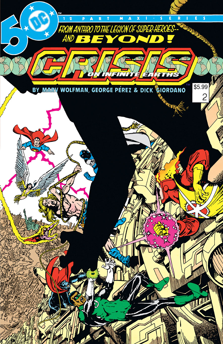 Crisis On Infinite Earths #2 Facsimile Edition Cover B Variant George Perez Foil Cover