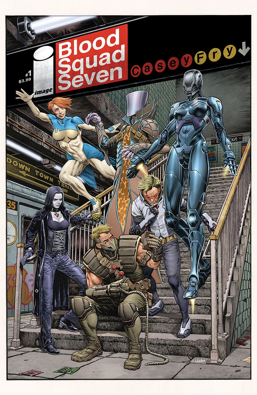 Blood Squad Seven #1 Cover B Variant Chris Weston Cover