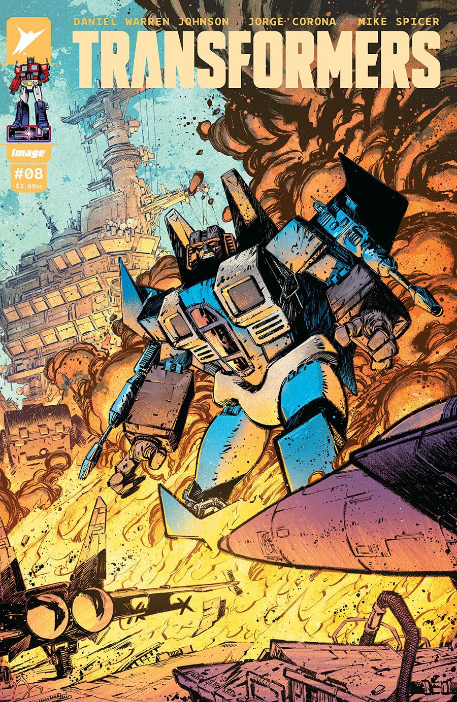 Transformers Vol 5 #8 Cover B Variant Jorge Corona & Mike Spicer Cover