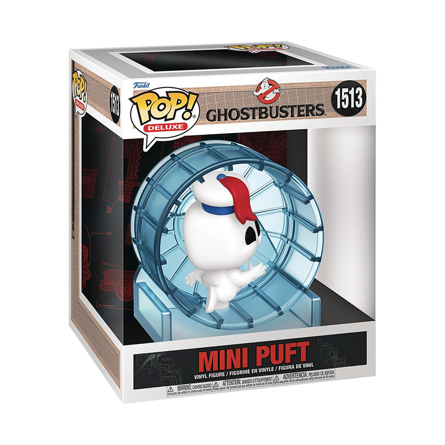 POP Deluxe Ghostbusters Frozen Empire Mini Puft In Hamster Wheel Vinyl Figure