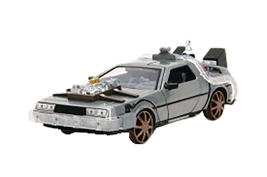 Back To The Future Time Machine With Rail Wheels 1/24 Scale Die-Cast Vehicle