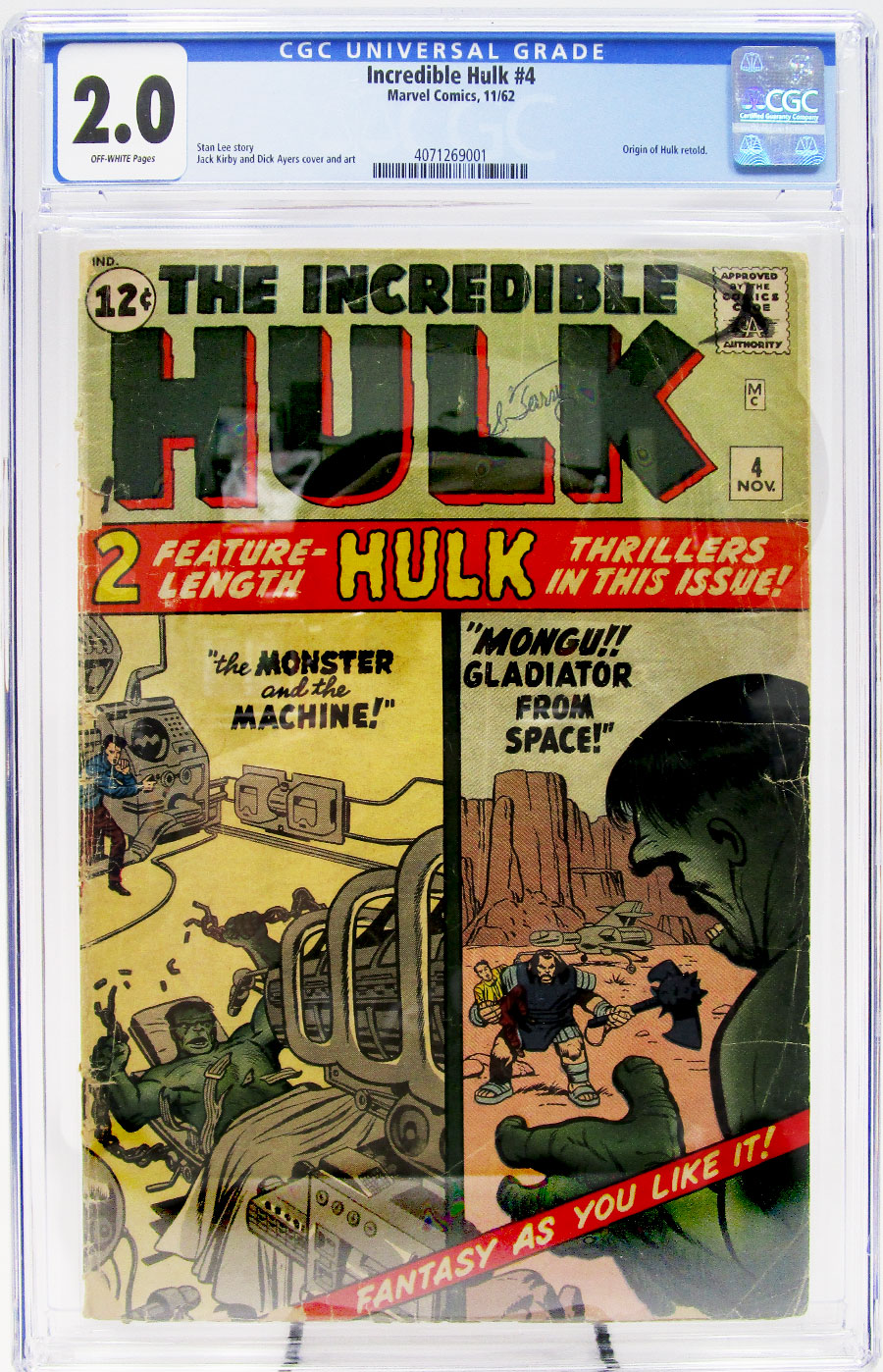 Incredible Hulk #4 Cover B CGC 2.0