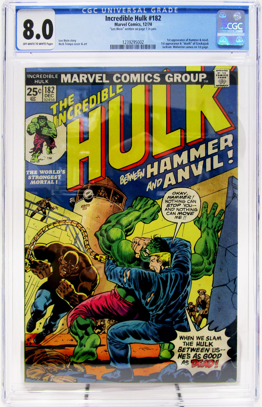Incredible Hulk #182 Cover C CGC 8.0