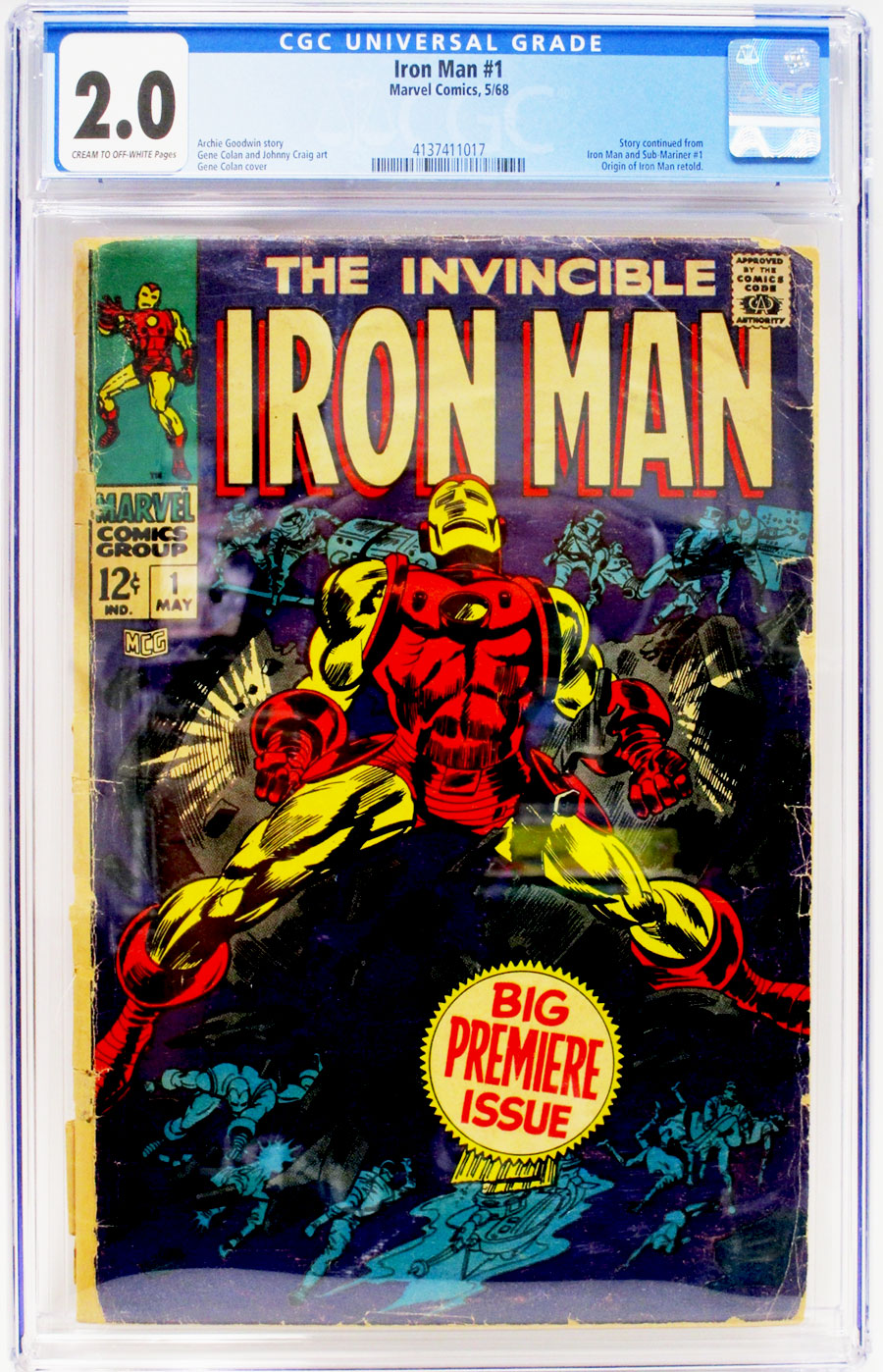 Iron Man #1 Cover E CGC 2.0