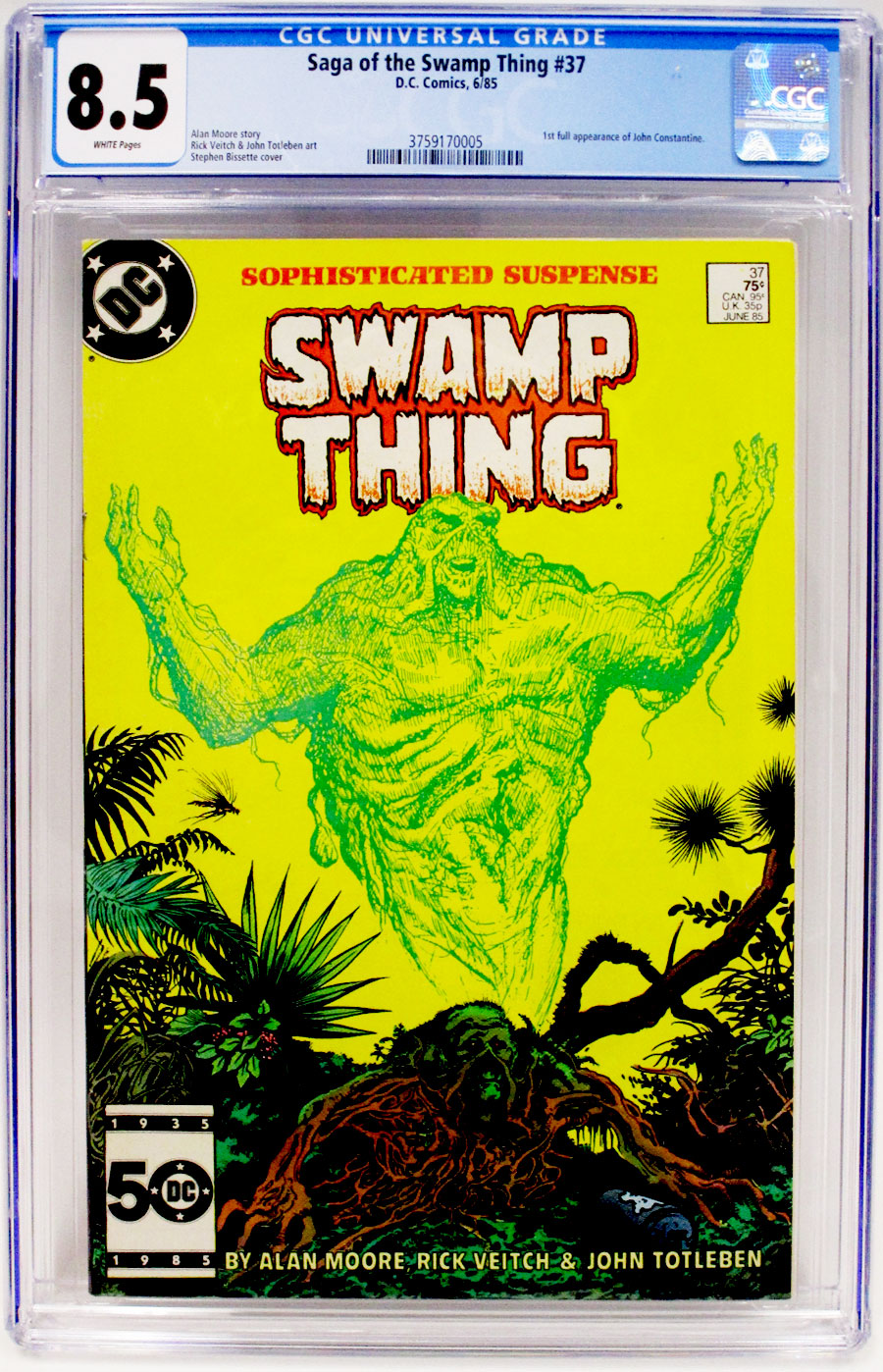 Swamp Thing Vol 2 #37 Cover B CGC 8.5