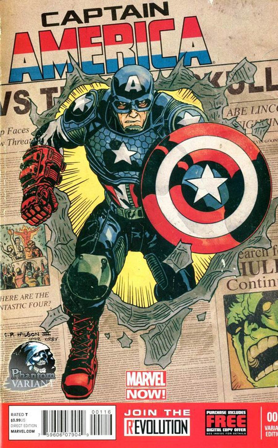 Captain America Vol 7 #1 Cover J Phantom Variant Cover