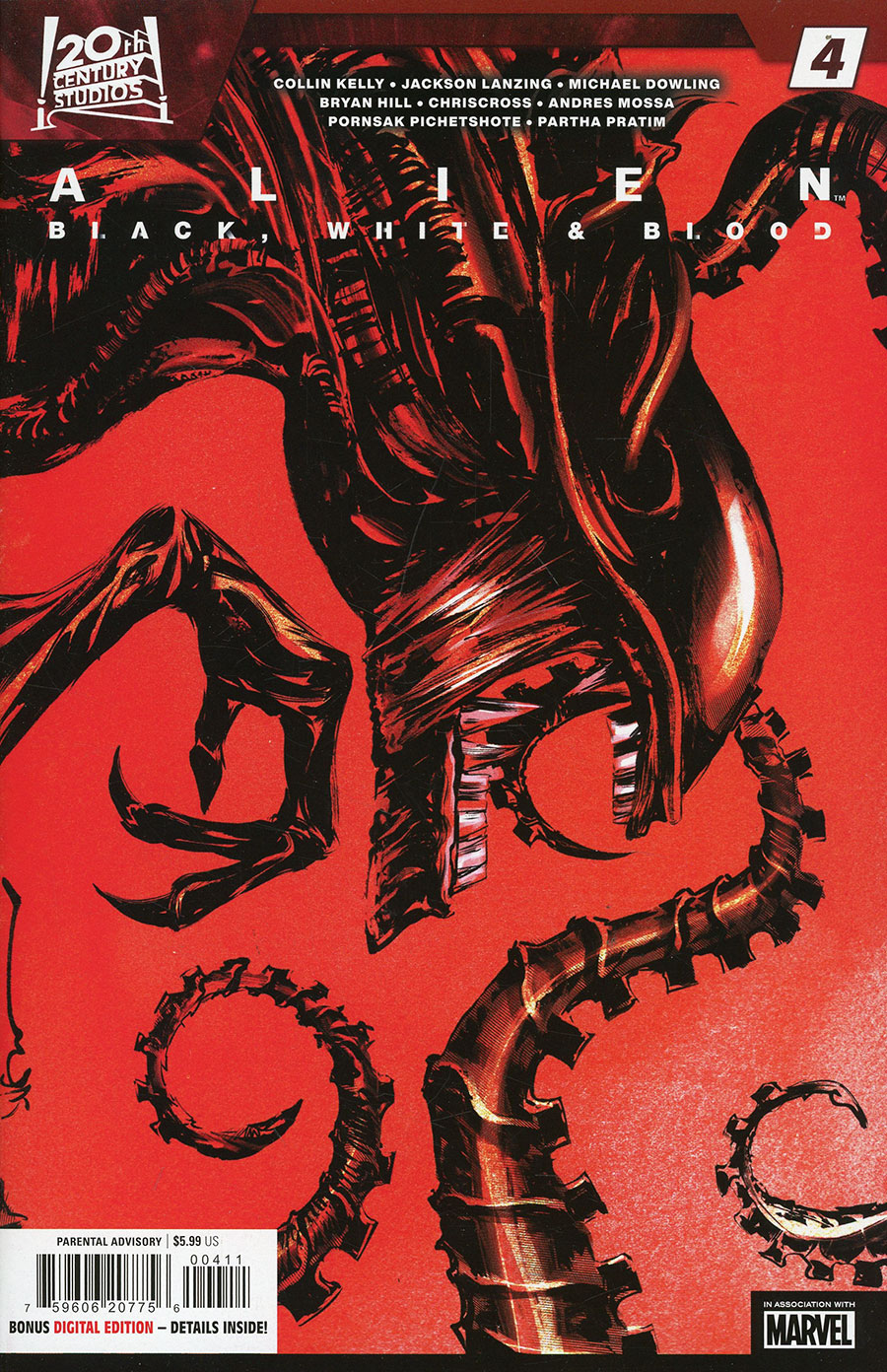 Alien Black White & Blood #4 Cover A Regular Dustin Nguyen Cover