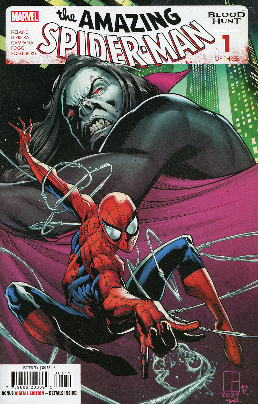 Amazing Spider-Man Blood Hunt #1 Cover A Regular Marcelo Ferreira Cover