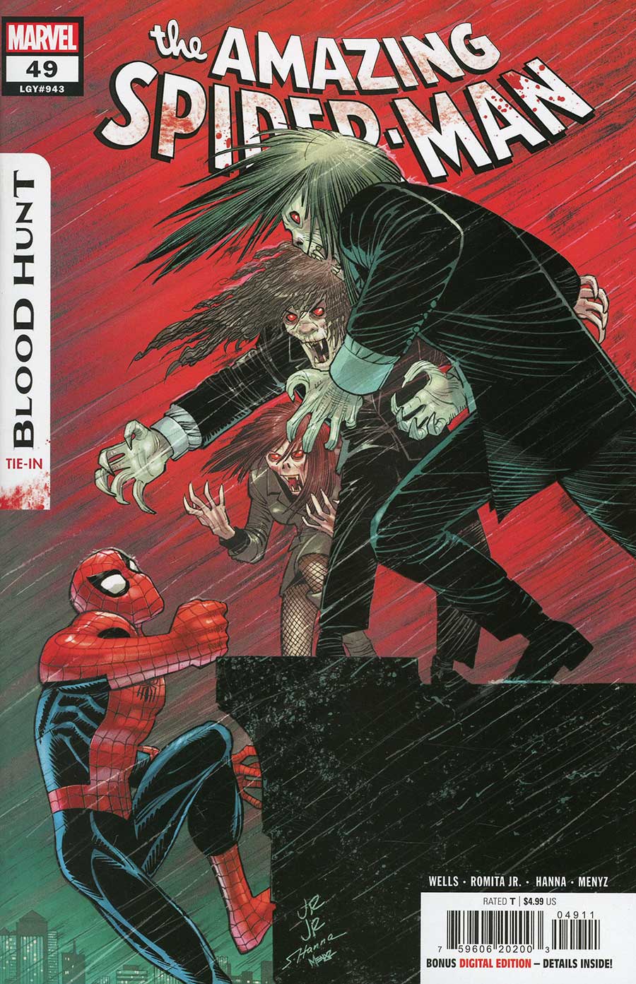 Amazing Spider-Man Vol 6 #49 Cover A Regular John Romita Jr Cover (Blood Hunt Tie-In)