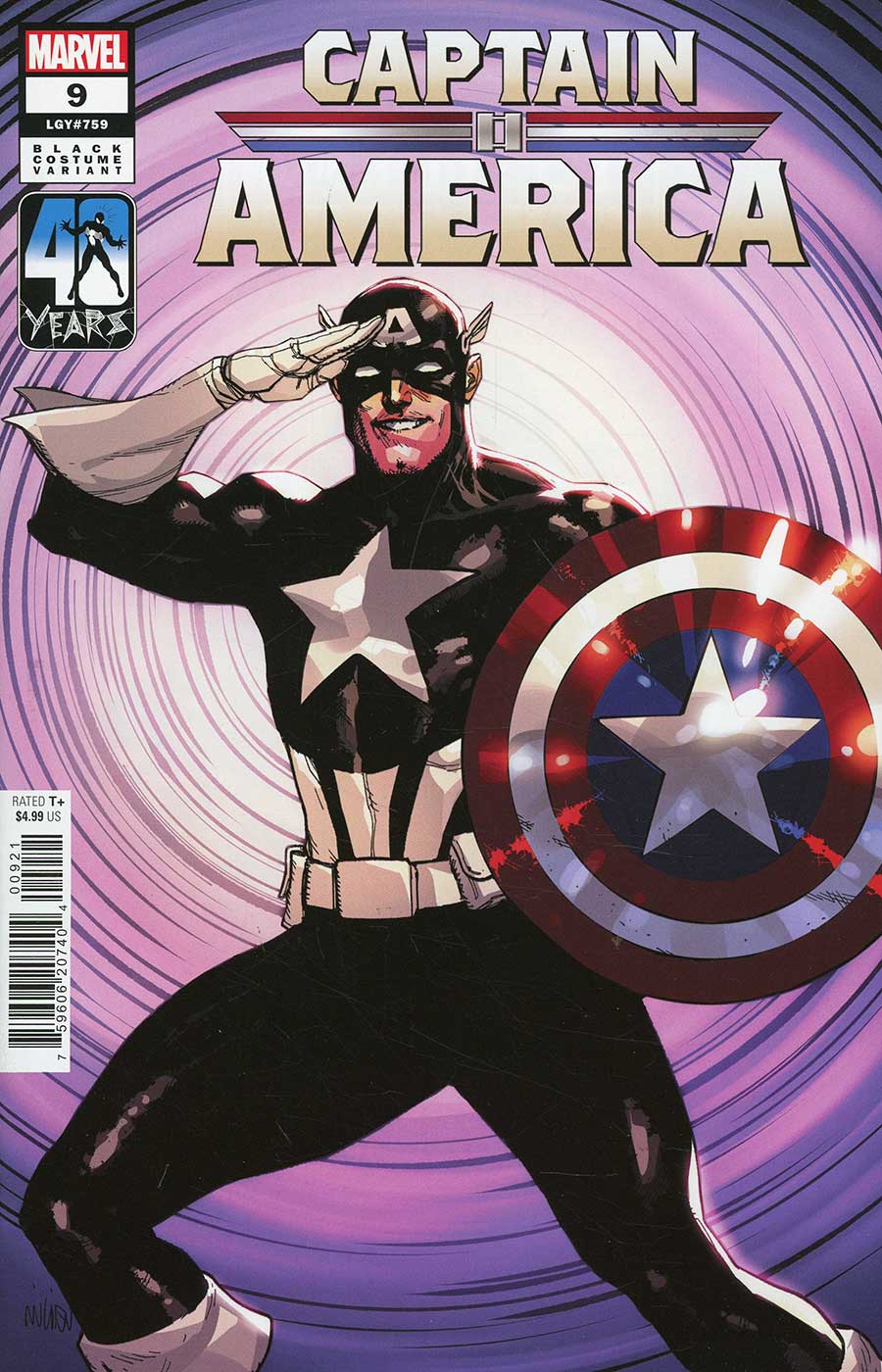 Captain America Vol 10 #9 Cover B Variant Leinil Francis Yu Black Costume Cover