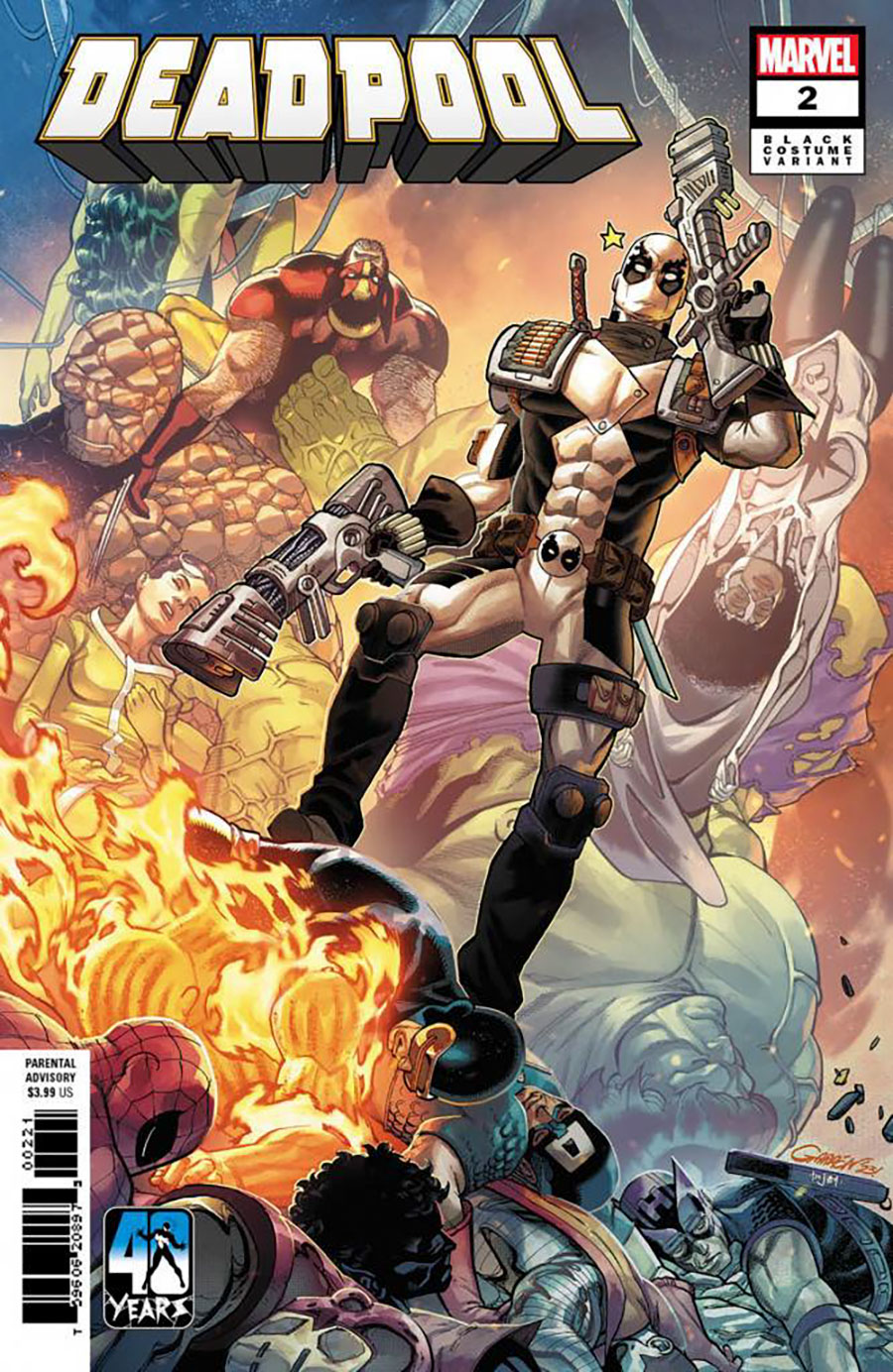 Deadpool Vol 9 #2 Cover B Variant Javier Garron Black Costume Cover