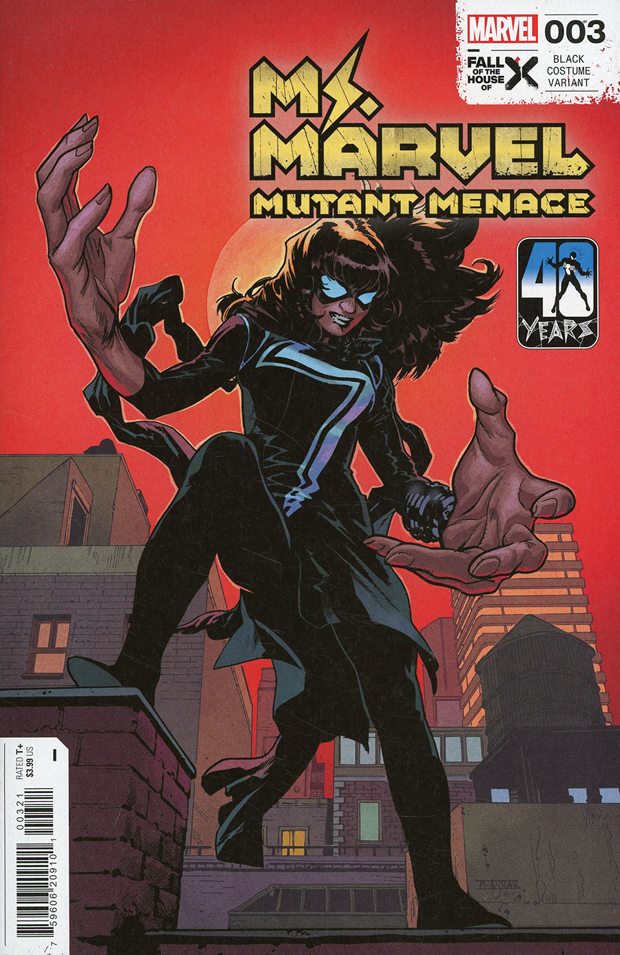 Ms Marvel Mutant Menace #3 Cover B Variant Mahmud Asrar Black Costume Cover