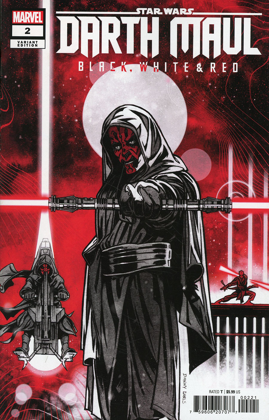 Star Wars Darth Maul Black White & Red #2 Cover B Variant Danny Earls Cover