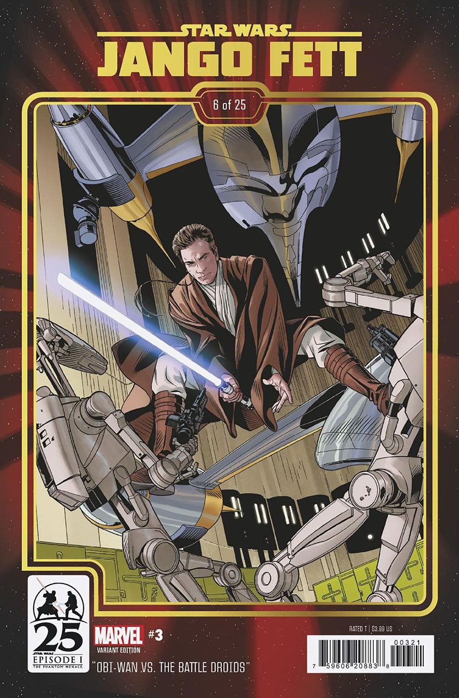 Star Wars Jango Fett #3 Cover B Variant Chris Sprouse The Phantom Menace 25th Anniversary Cover