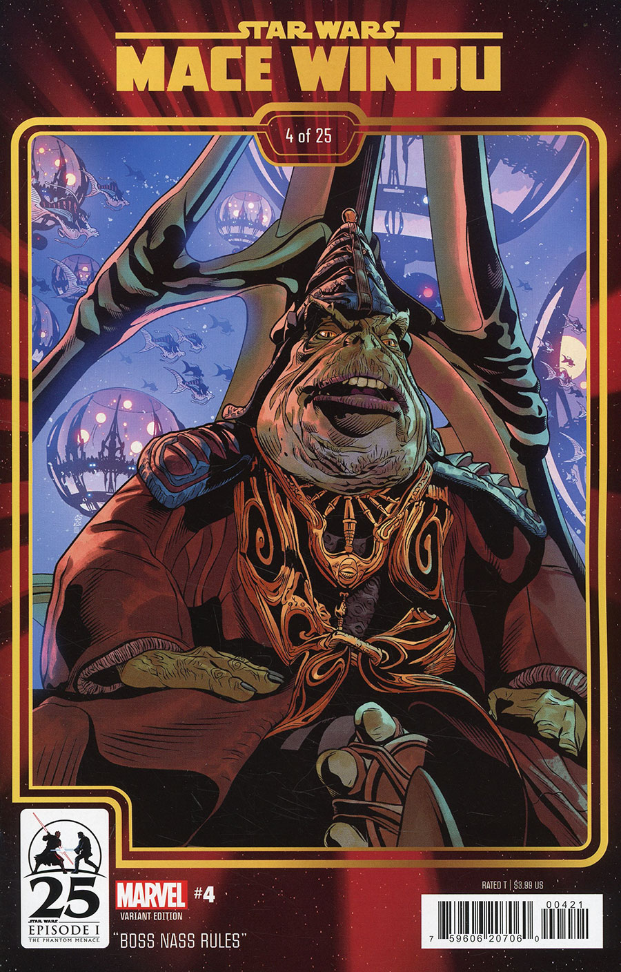 Star Wars Mace Windu #4 Cover B Variant Chris Sprouse The Phantom Menace 25th Anniversary Cover
