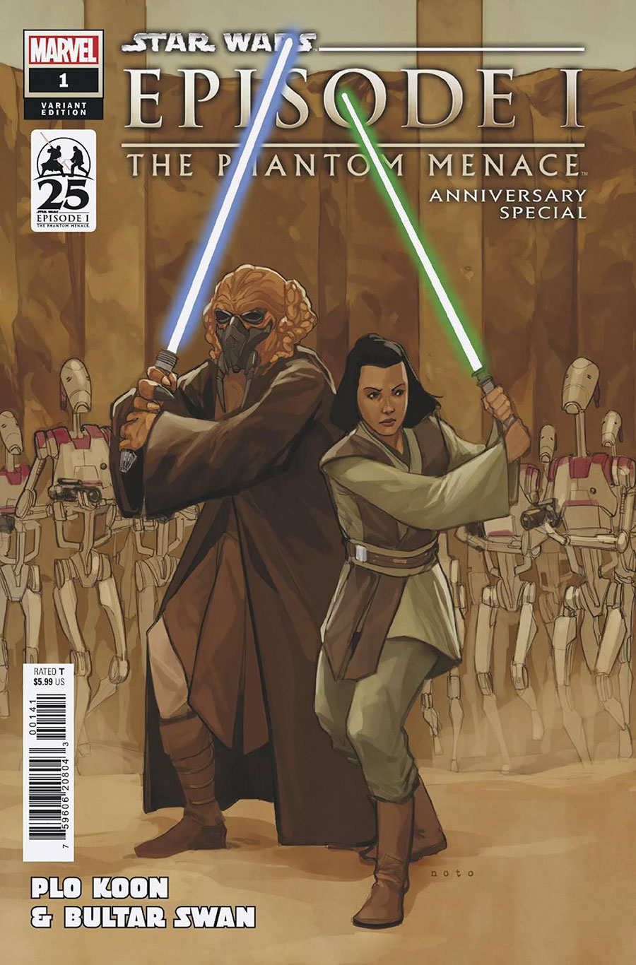 Star Wars Phantom Menace 25th Anniversary Special #1 (One Shot) Cover D Variant Phil Noto Master & Apprentice Plo Koon & Bultar Swan Cover