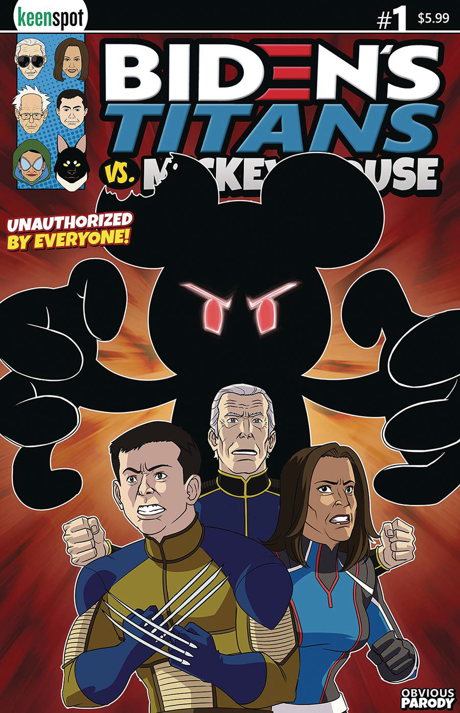 Bidens Titans vs Mickey Mouse (Unauthorized) #1 Cover A Regular Mickey Unleashed Cover