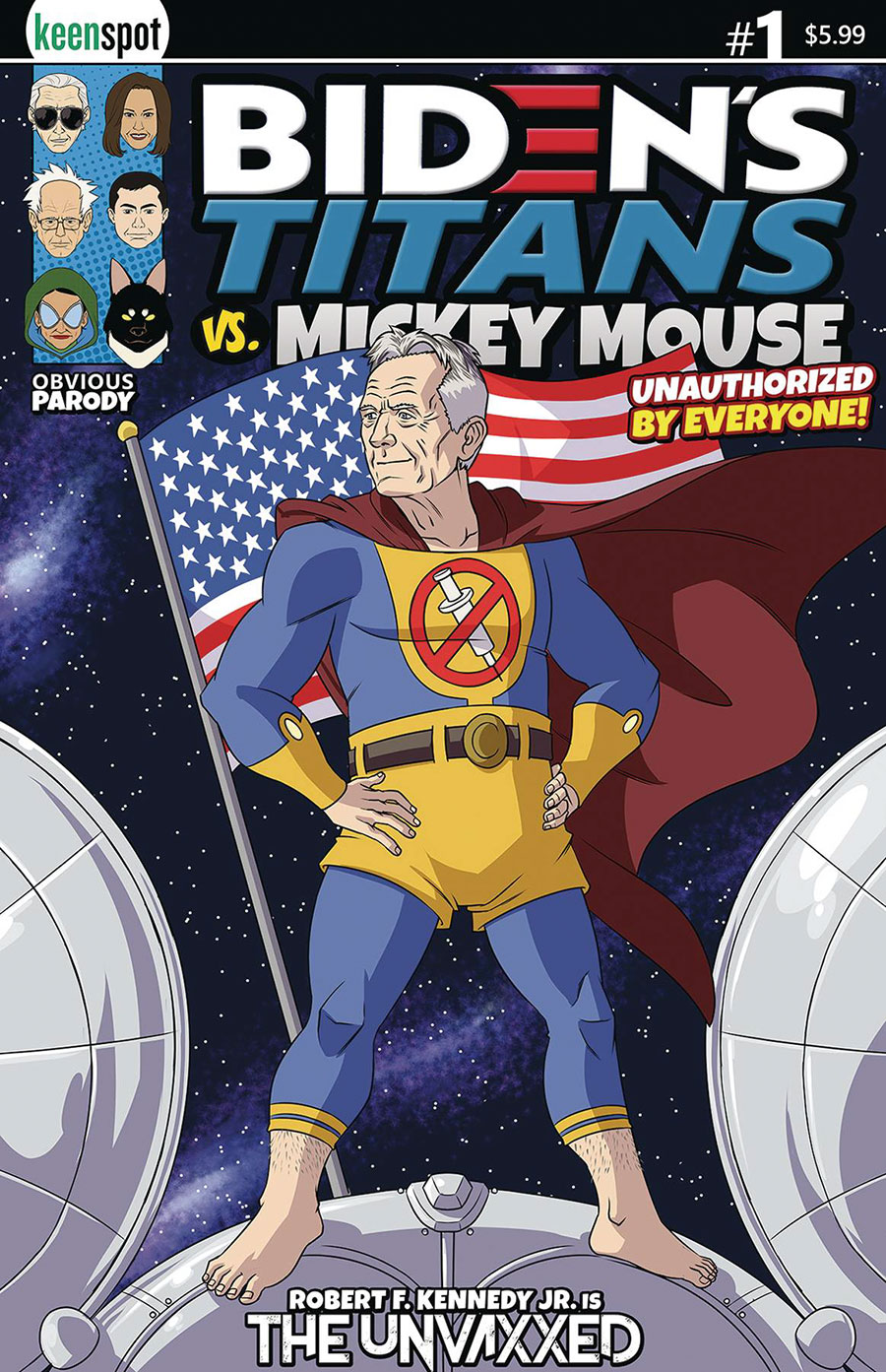 Bidens Titans vs Mickey Mouse (Unauthorized) #1 Cover C Variant Robert F Kennedy Jr The Unvaxxed Cover