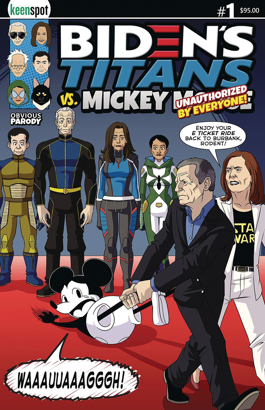 Bidens Titans vs Mickey Mouse (Unauthorized) #1 Cover E Variant E Ticket Cover